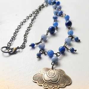 Lapis and blue aventurine necklace
